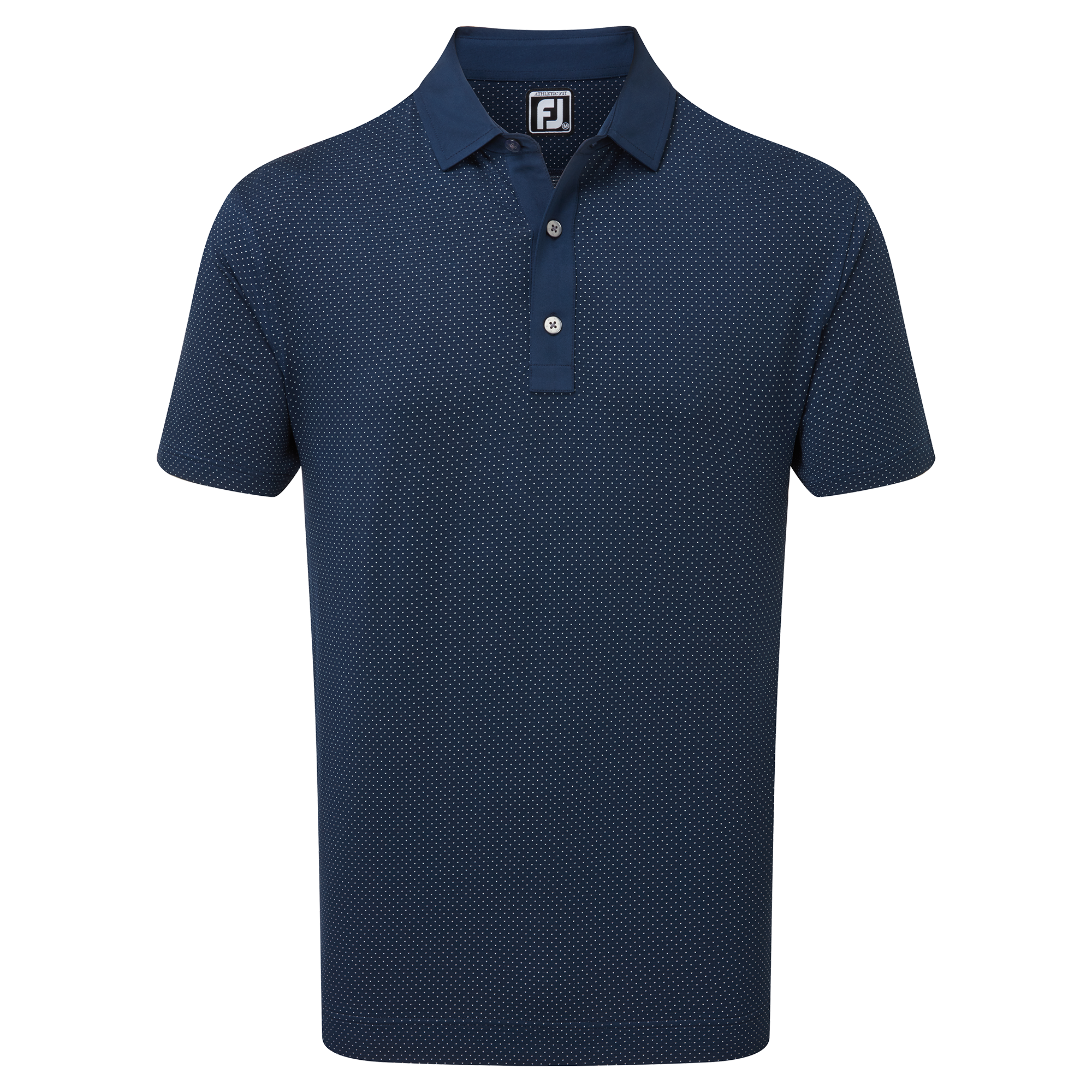 Polo Jacquard avec imprim&eacute; points